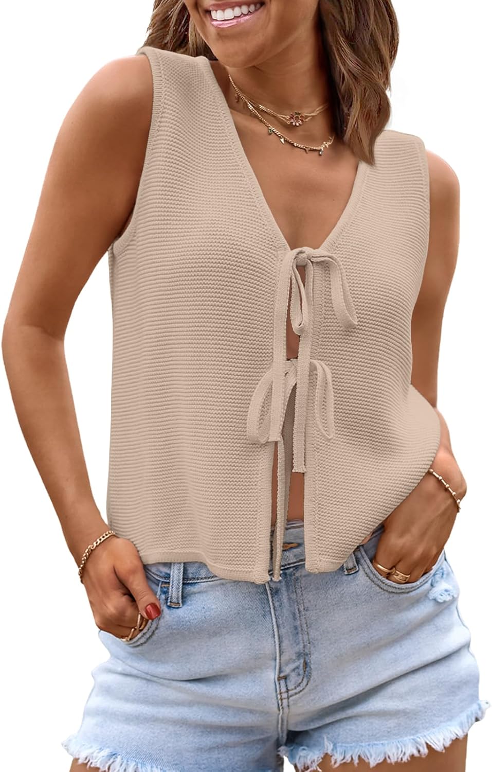 LILLUSORY Womens Crochet Tops for Stylish Summer Vacation Outfits