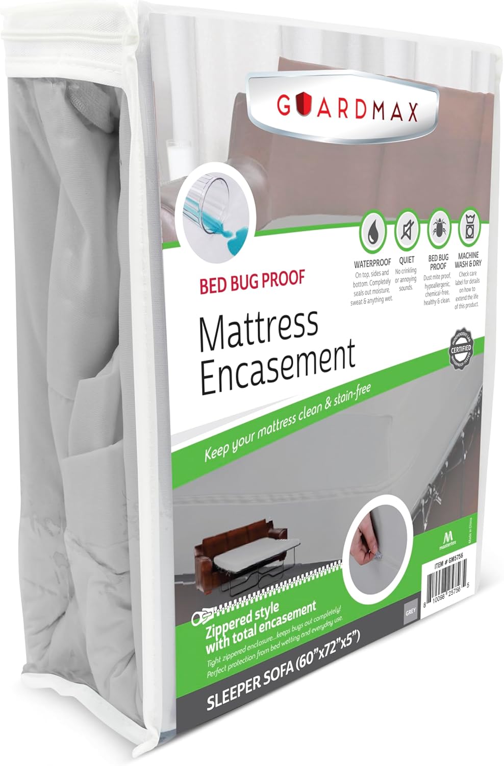 Guardmax Jersey Knitted Sleeper Sofa Mattress Encasement 60x72