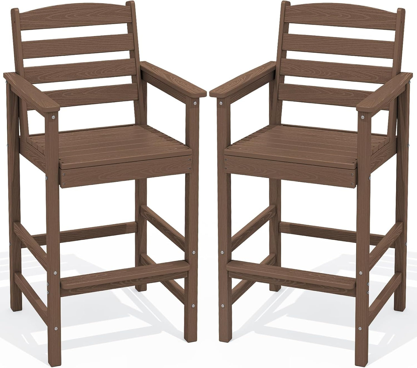 Oversize Adirondack Bar Chairs Set of 2 for Outdoor Relaxation