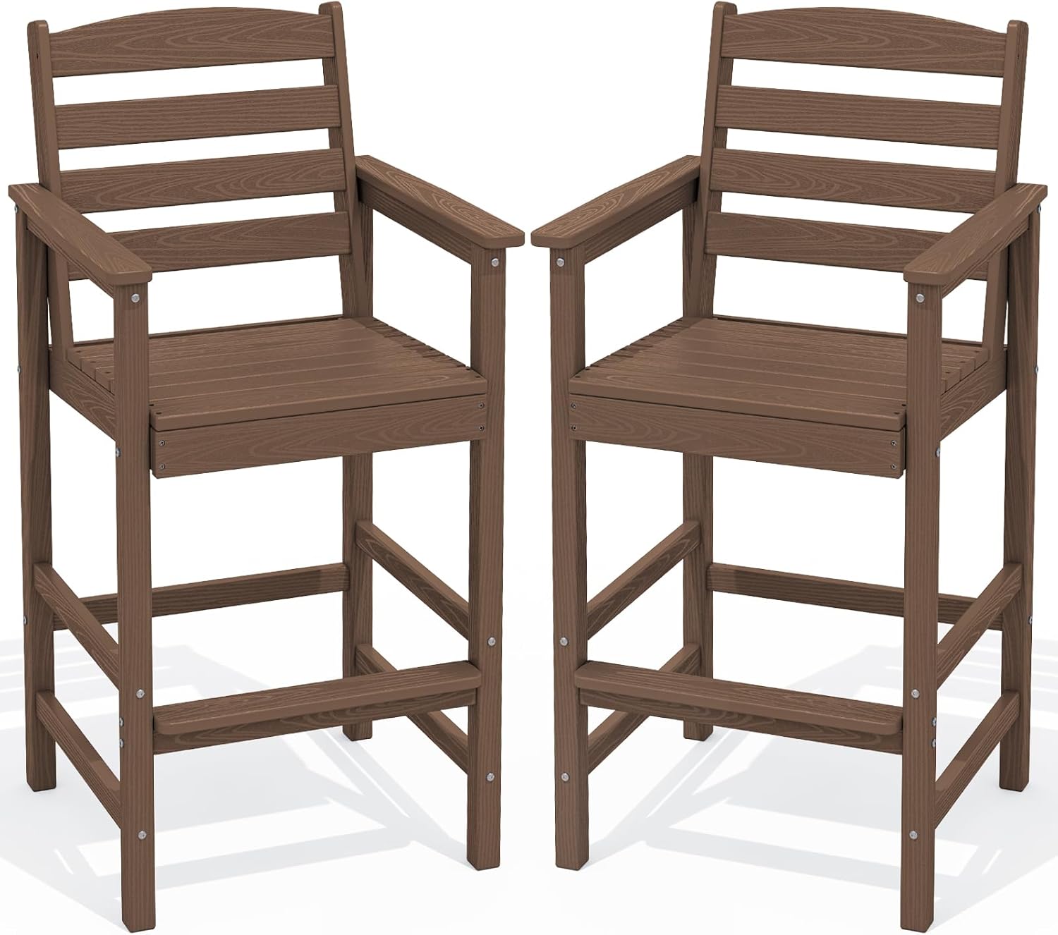 Oversize Adirondack Bar Chairs Set of 2 for Outdoor Relaxation