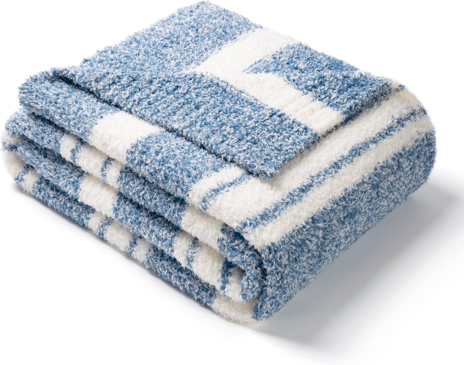 Snuggle Sac Stripe Blue Blanket - Luxurious Microfiber Comfort