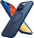 TORRAS iPhone 16 Pro Case Translucent Matte Blue - MagSafe, Military