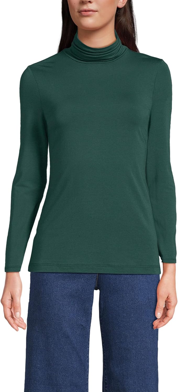 Lightweight Jersey Long Sleeve Turtleneck for Everyday Style