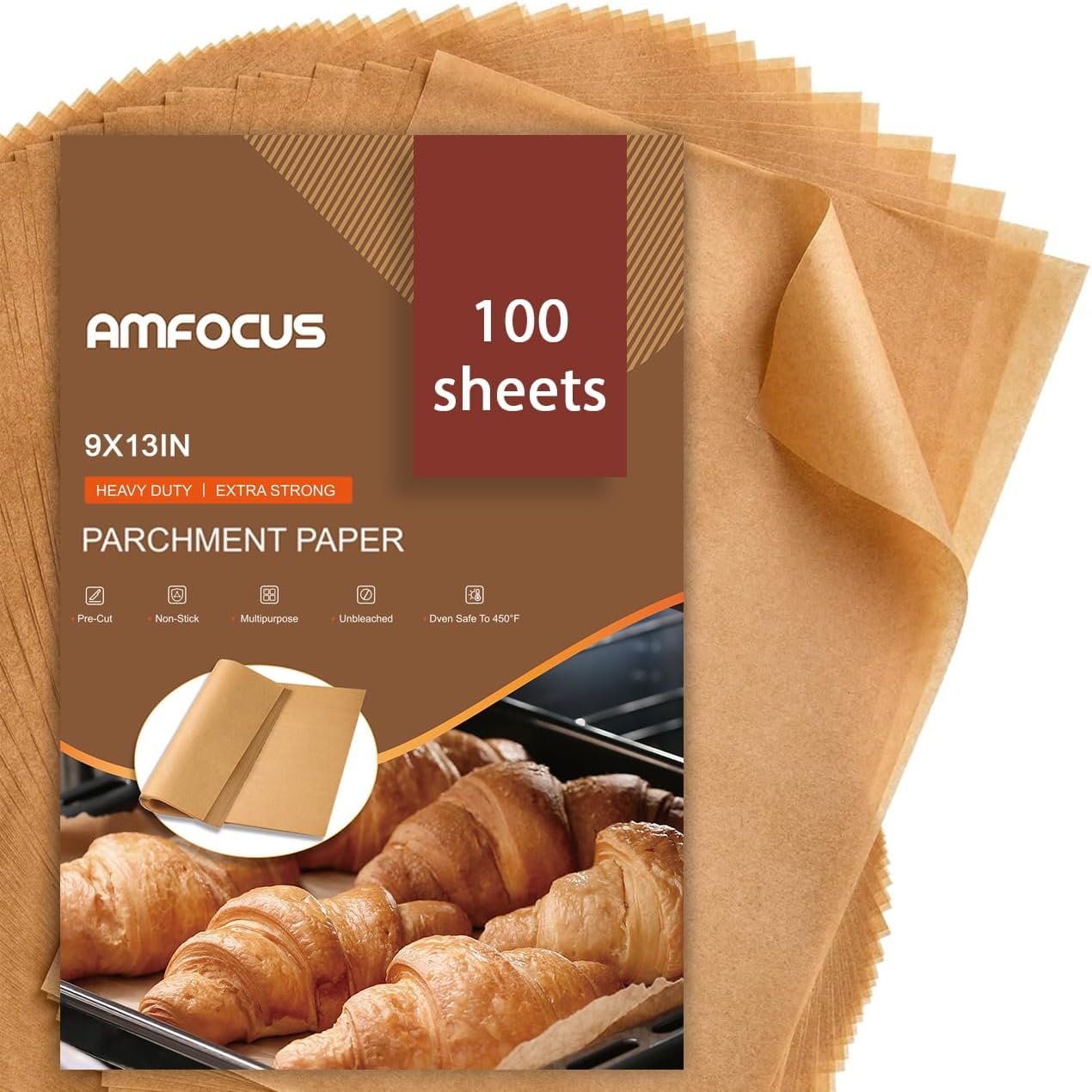 Non-Stick Precut Parchment Sheets - Perfect for Baking & More!