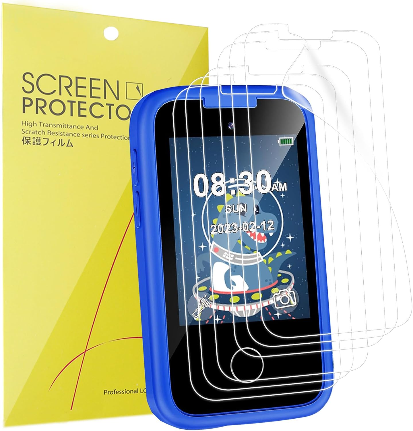 Crystal Clear Full Coverage TPU Screen Protectors for PH05 2.8 Kids Phone - 6 Pack