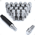 M14x1.50 Chrome Lug Bolts Set of 20 - Locking Spline (33mm)