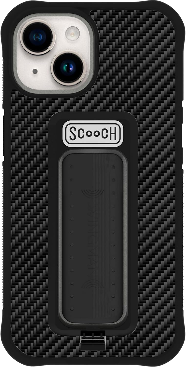 Scooch iPhone 15 Case with Stand, Military Grade Protection