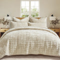 Luxury Velvet Quilt Set Full Queen Size Bedding - Ultra Soft Comfort