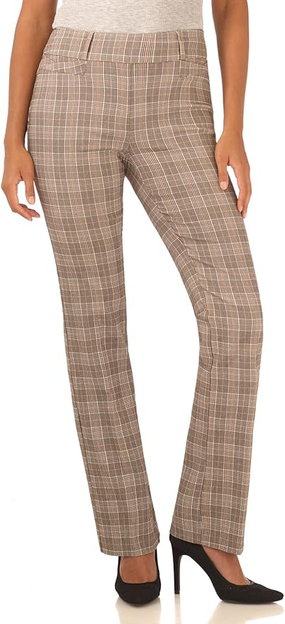 Rekucci Womens Ease Into Comfort Fit Barely Bootcut Stretch Pants