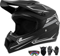 Youth Kids Dirt Bike Motocross Helmet 4PCS Set - DOT Approved