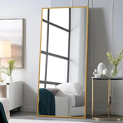 PexFix Floor Mirror Full Length Ultra Thin Aluminum Frame Style