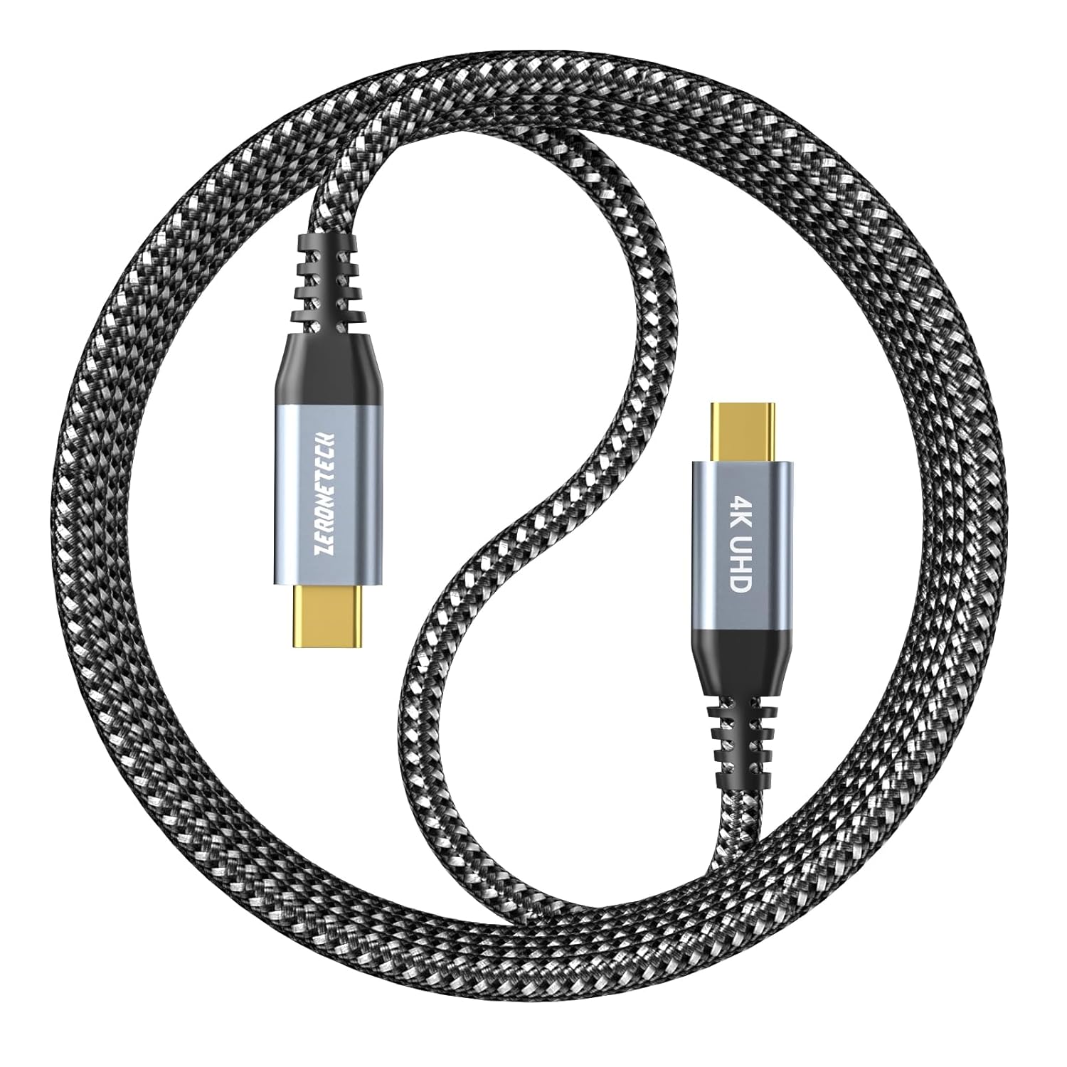 3ft ZeroneTeck USB C Cable - 4K Video, 20Gbps Data, 100W Fast Charge