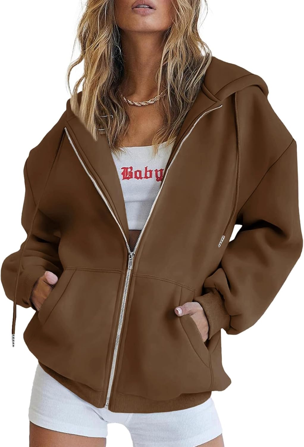 PRETTYGARDEN Women's Zip Up Hoodies for Casual Fall Style