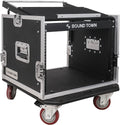 Enhanced Thickness 1/2 in Plywood 8U Audio Rack Case - Pro Protection