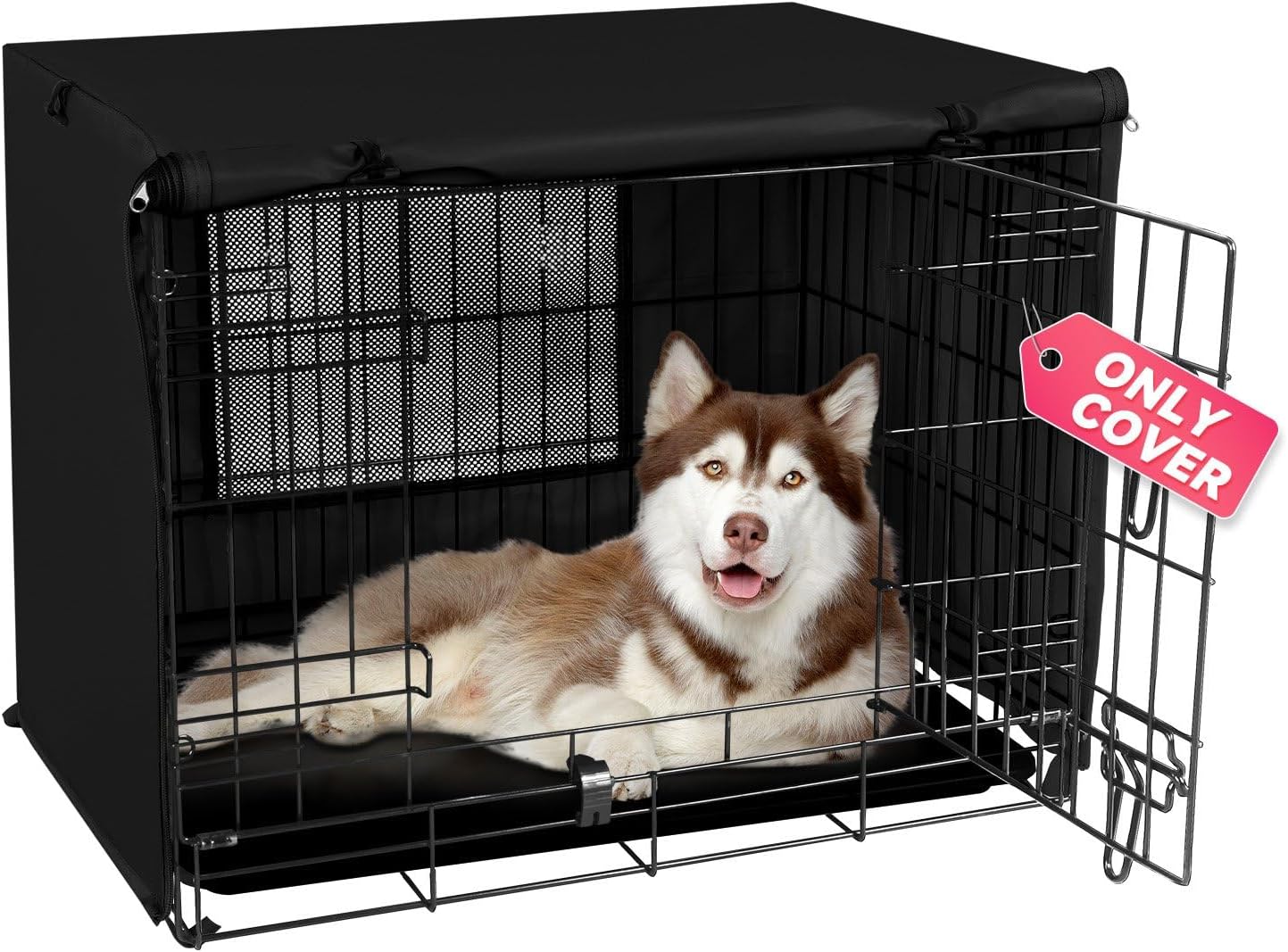 Dog Crate Cover for 42in Large Wire Dog Cage - Lightweight & Durable