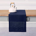 Navy Blue Linen Table Runner 14 x 72 in - Classic Holiday Table Linen