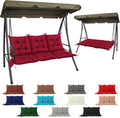 3 Seat Cushion for Outdoor Swing 60x40 in - Wine Red 4in Thick Comfort