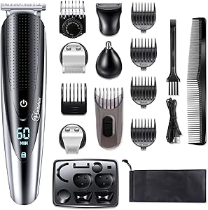 Hatteker 5-in-1 Beard Trimmer with 13 Attachments for Men