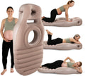 Inflatable Pregnancy Pillow Full-Body Air Cushion Bed - Belly Hole