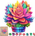 Wooden Puzzles Colorful Flower 500pcs King Size - Family Puzzle