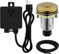Garbage Disposal SinkTop Air Switch Kit Champagne Gold - Solid Brass
