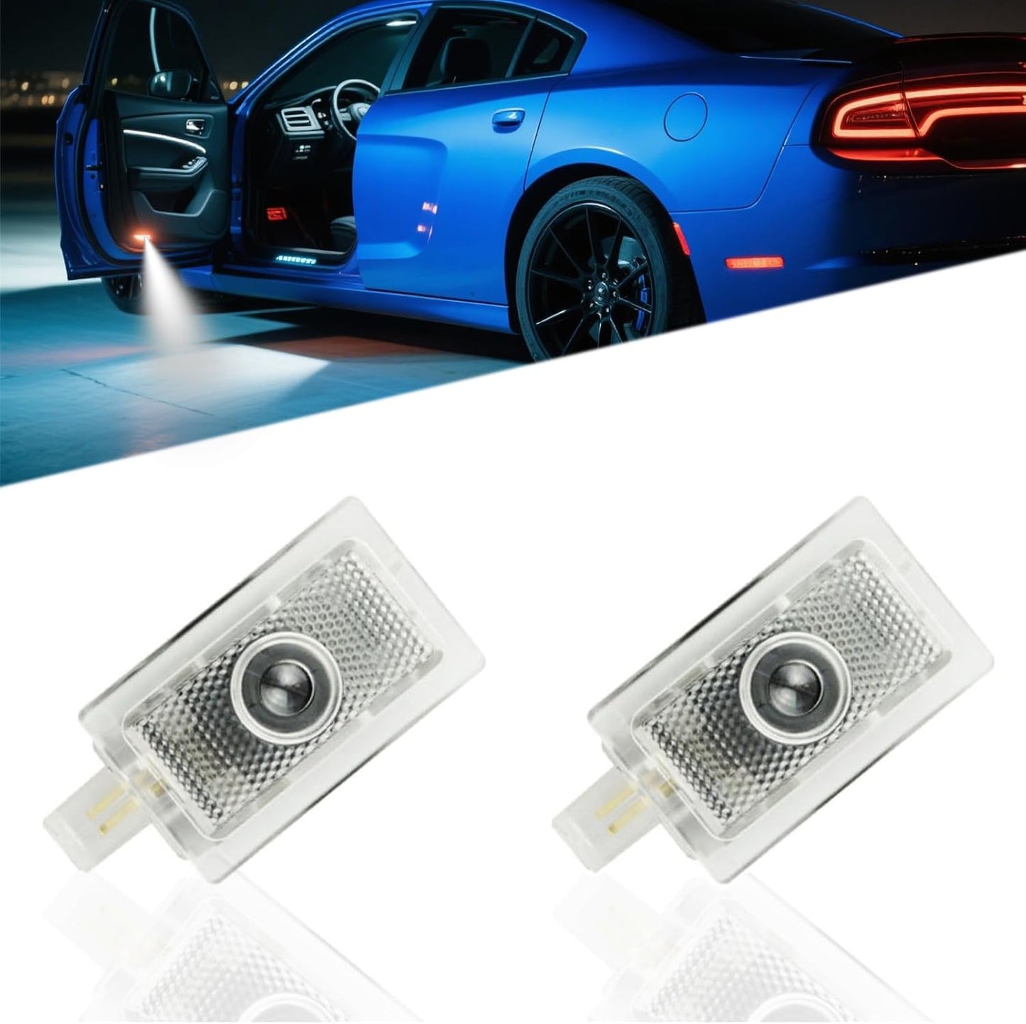 2Pcs Never Fade Car Door Lights Projector for Dodge Charger