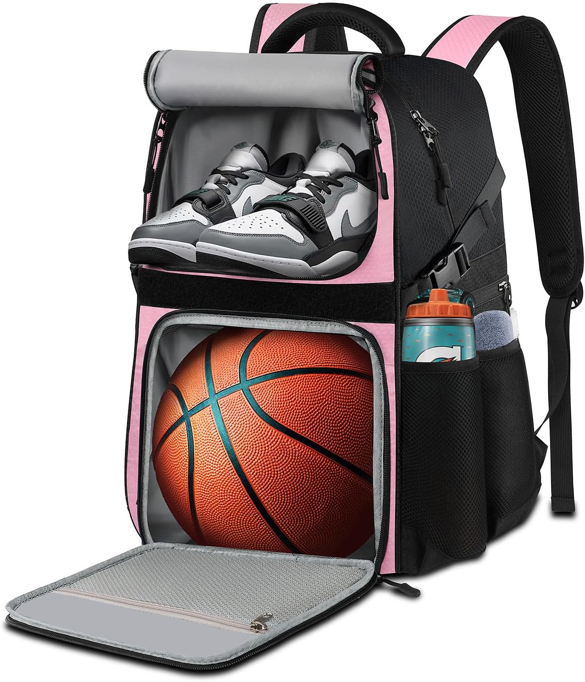 Basketball Bag Backpack with Ball Holder and Shoe Compartment