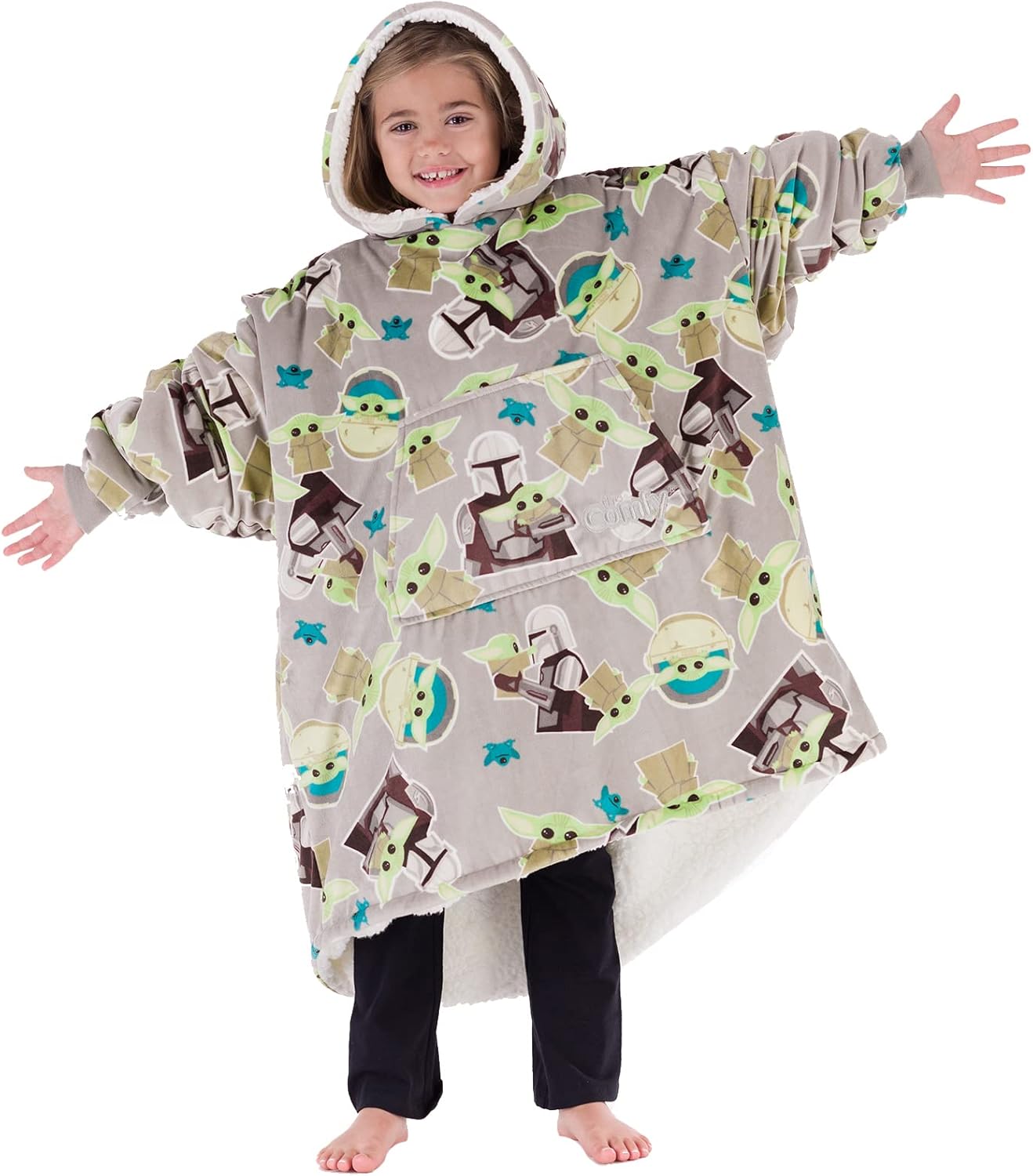 The Comfy Original Jr for Kids: Cozy Sherpa Fleece Blanket