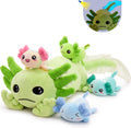 Tezituor Axolotl Plush Toy with 4 Babies - Large Glow Pillow