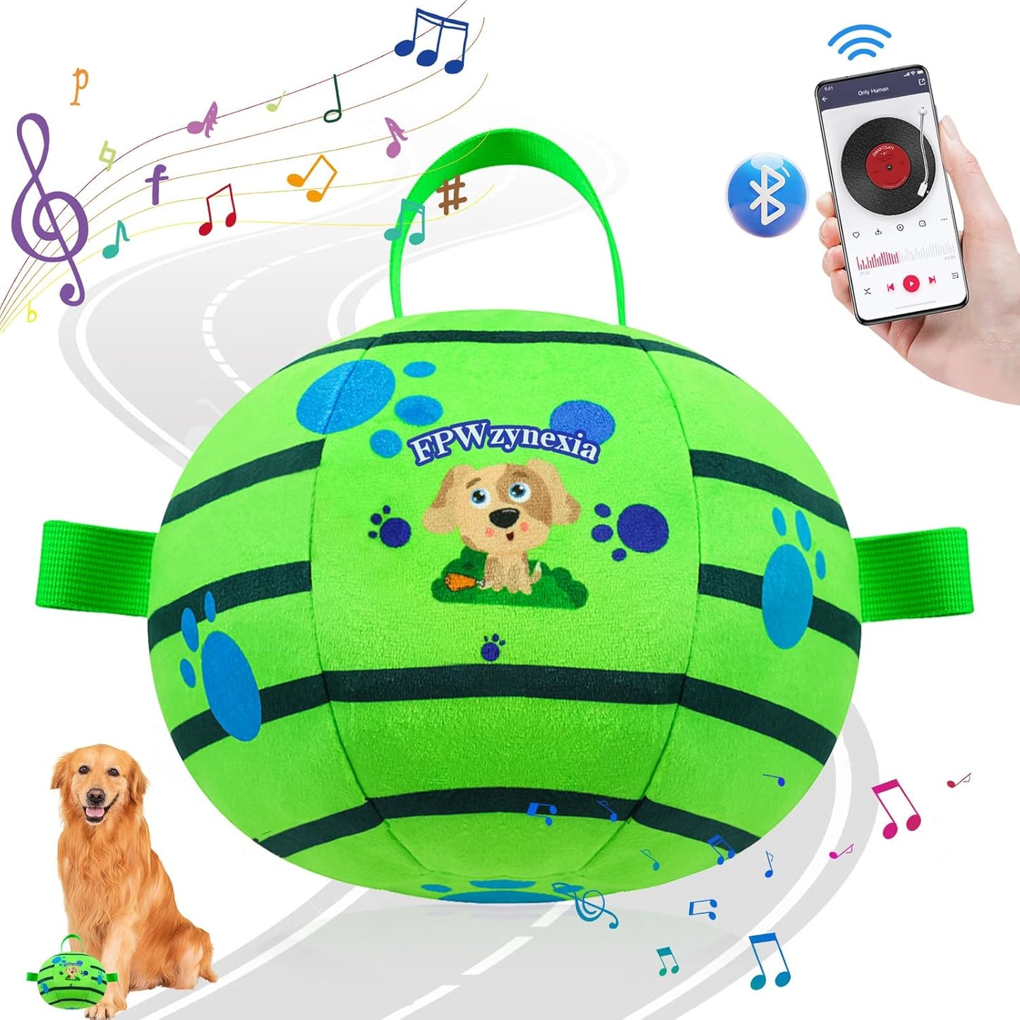 Bluetooth-Enabled Chew-Resistant Dog Ball