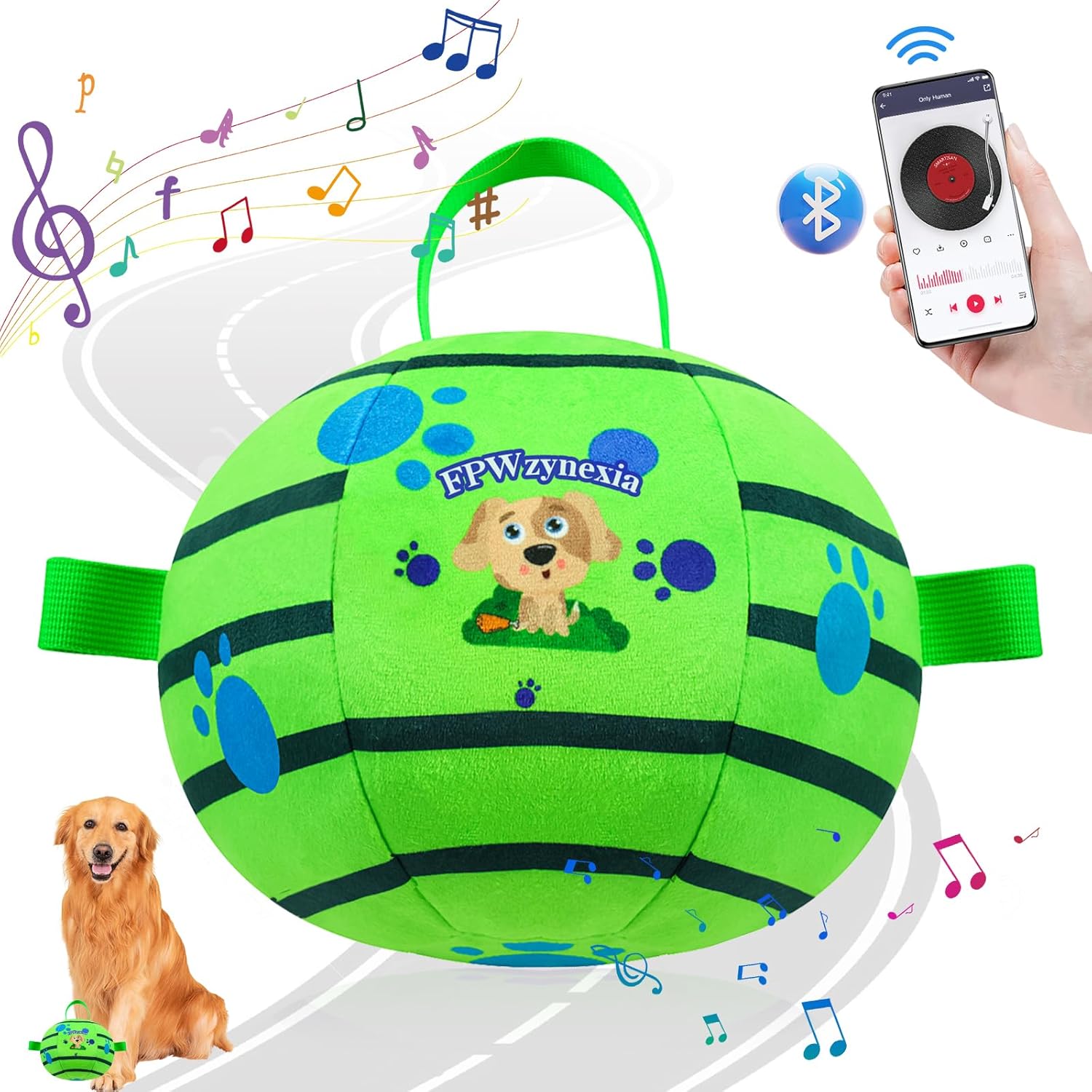 Bluetooth-Enabled Chew-Resistant Dog Ball