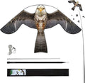 Bird Hawk Flying Kite Bird Scarer with Pole - Farm and Garden