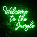 Welcome to the Jungle Neon Sign Green LED Wall Light - Ambient Decor