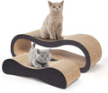 2 in 1 Cat Scratcher Cardboard Lounge Bed - Reversible Scratching Pad