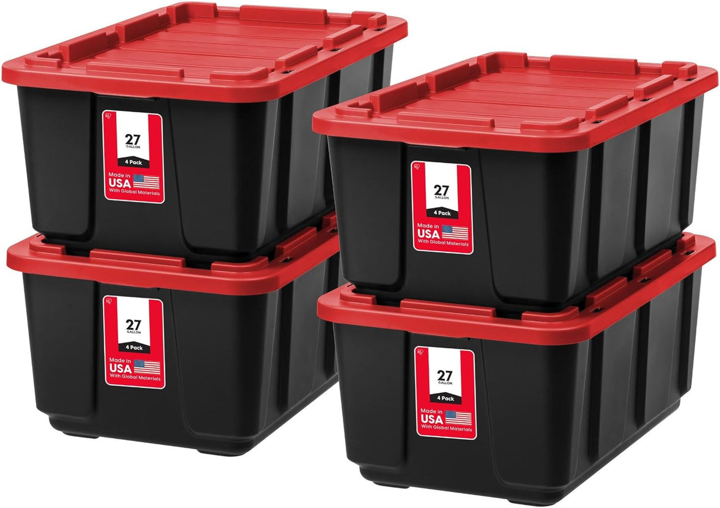 IRIS USA 27 Gallon Heavy Duty Truck Bed Toolbox Storage Bins