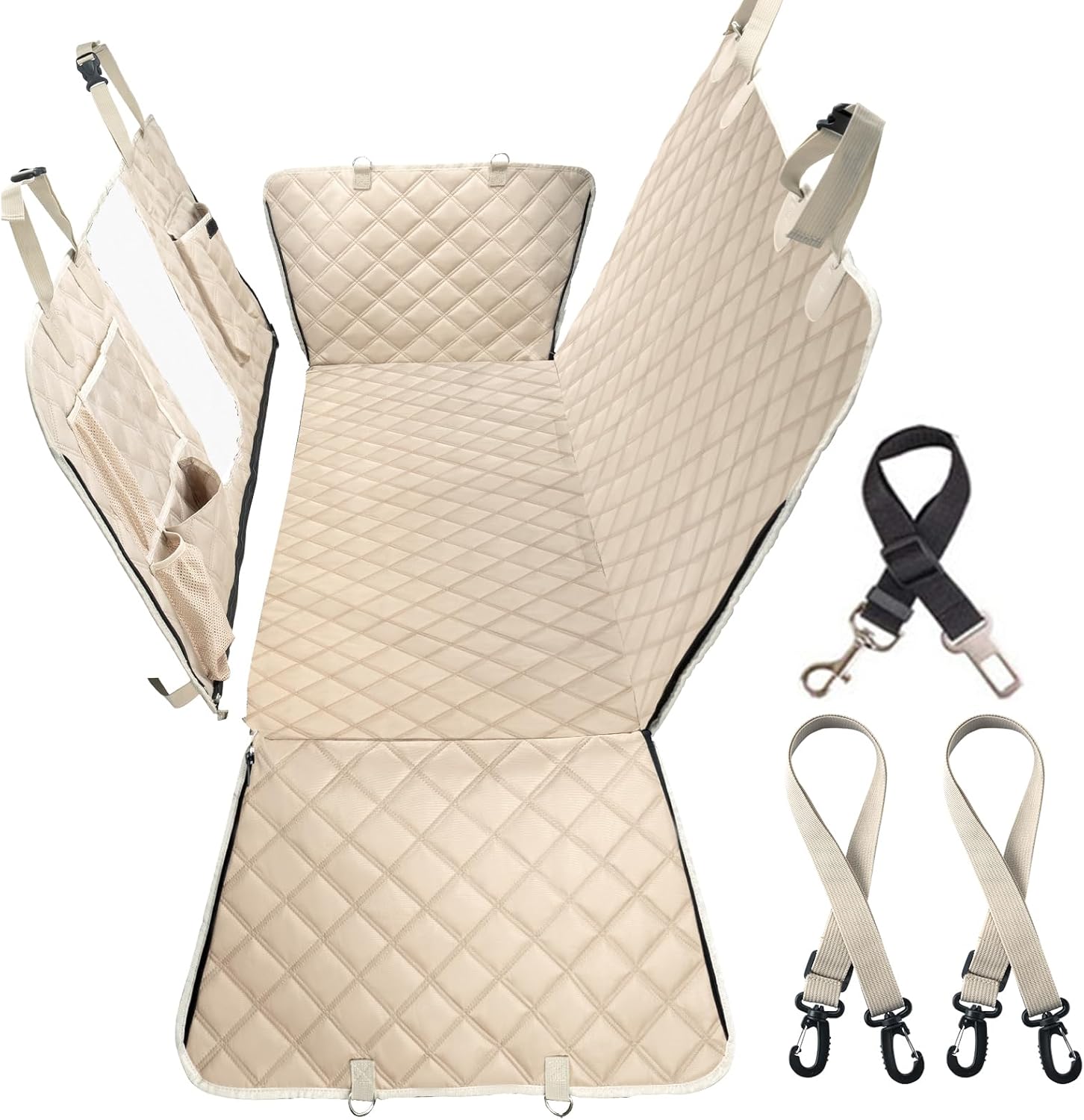 Dog Car Seat Cover for Back Seat - Waterproof Hammock Style