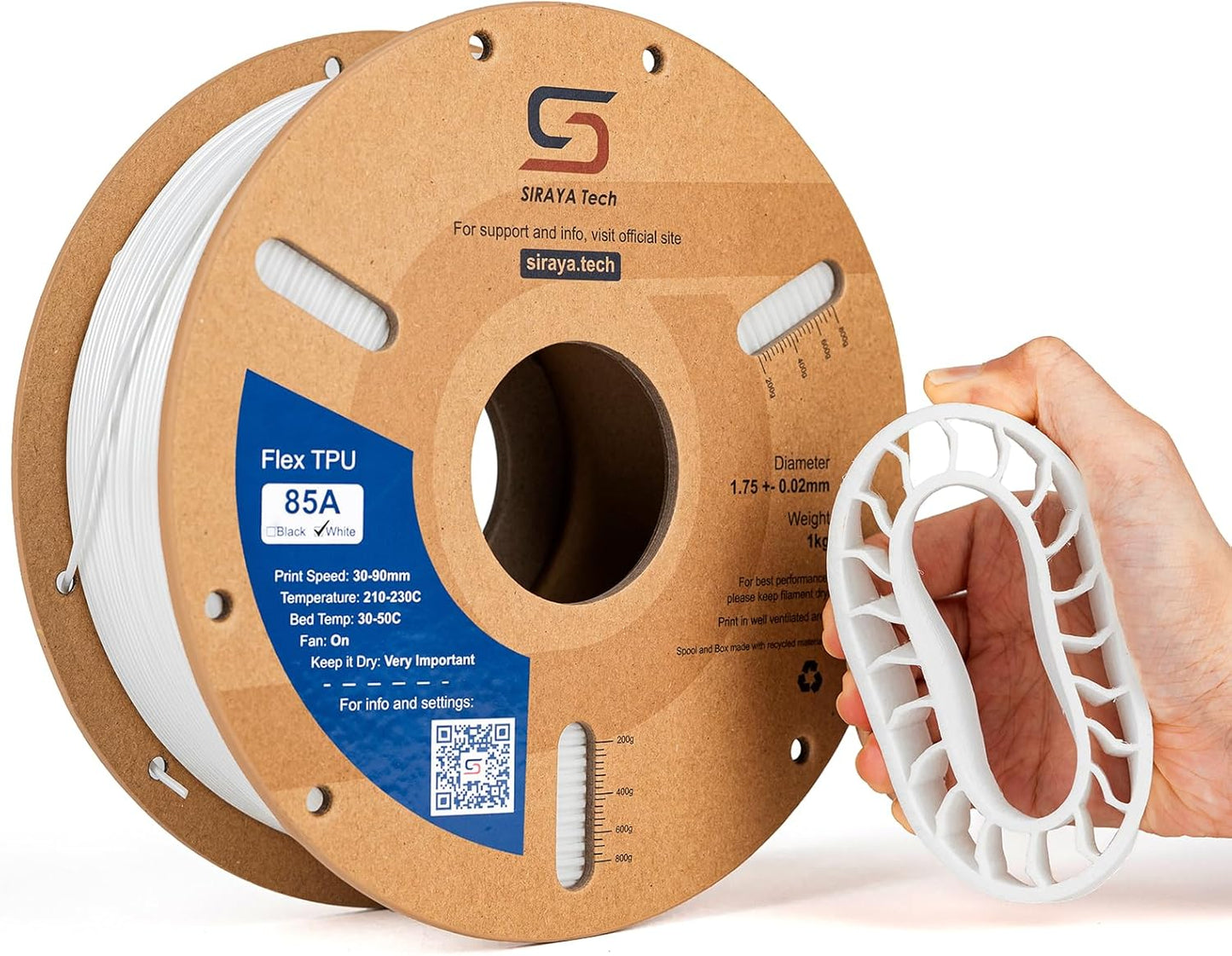 Siraya Tech Flex TPU Filament for High Flexibility and Toughness