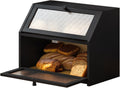 Bread Box for Kitchen Countertop Double Layer Large Storage - Keeps