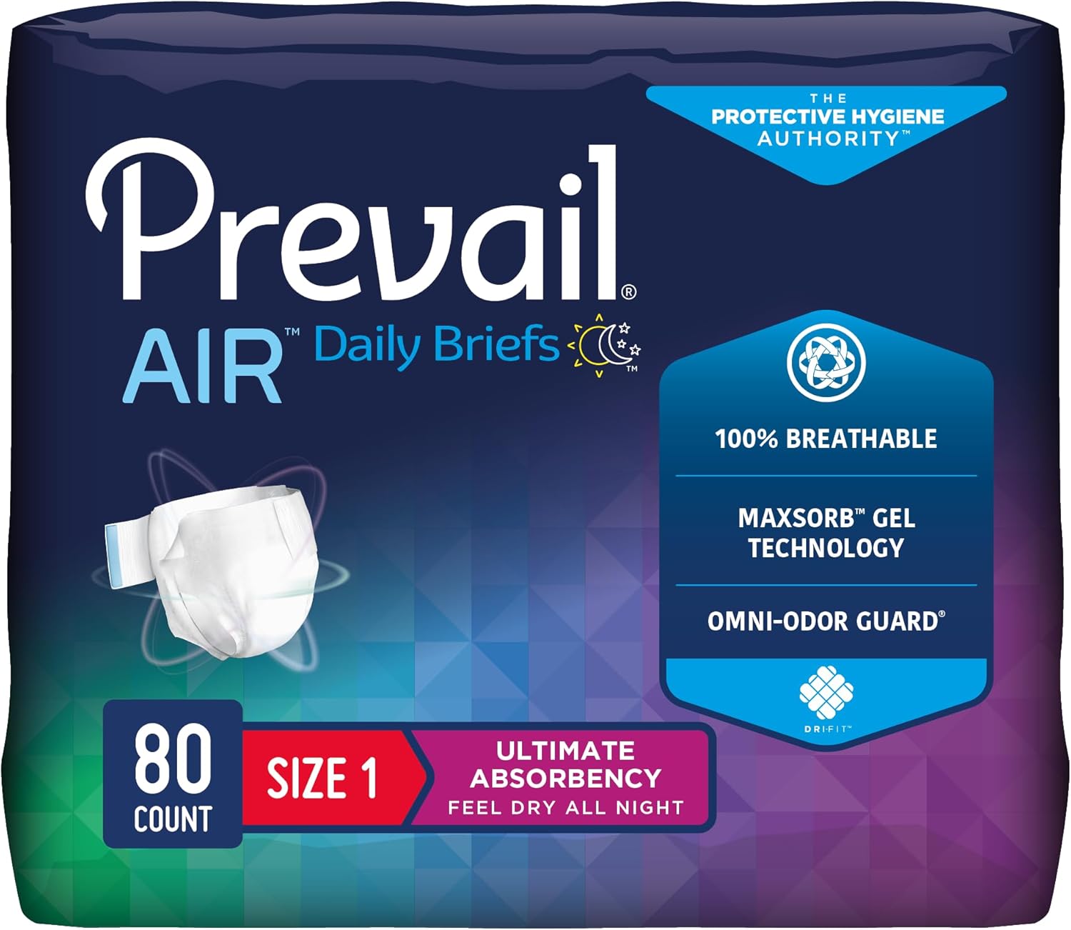 Prevail Air Plus Daily Briefs for Ultimate Absorbency and Comfort