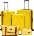 5 Piece Expandable Luggage Set 20/24/28 in Carry On Suitcases - Smooth