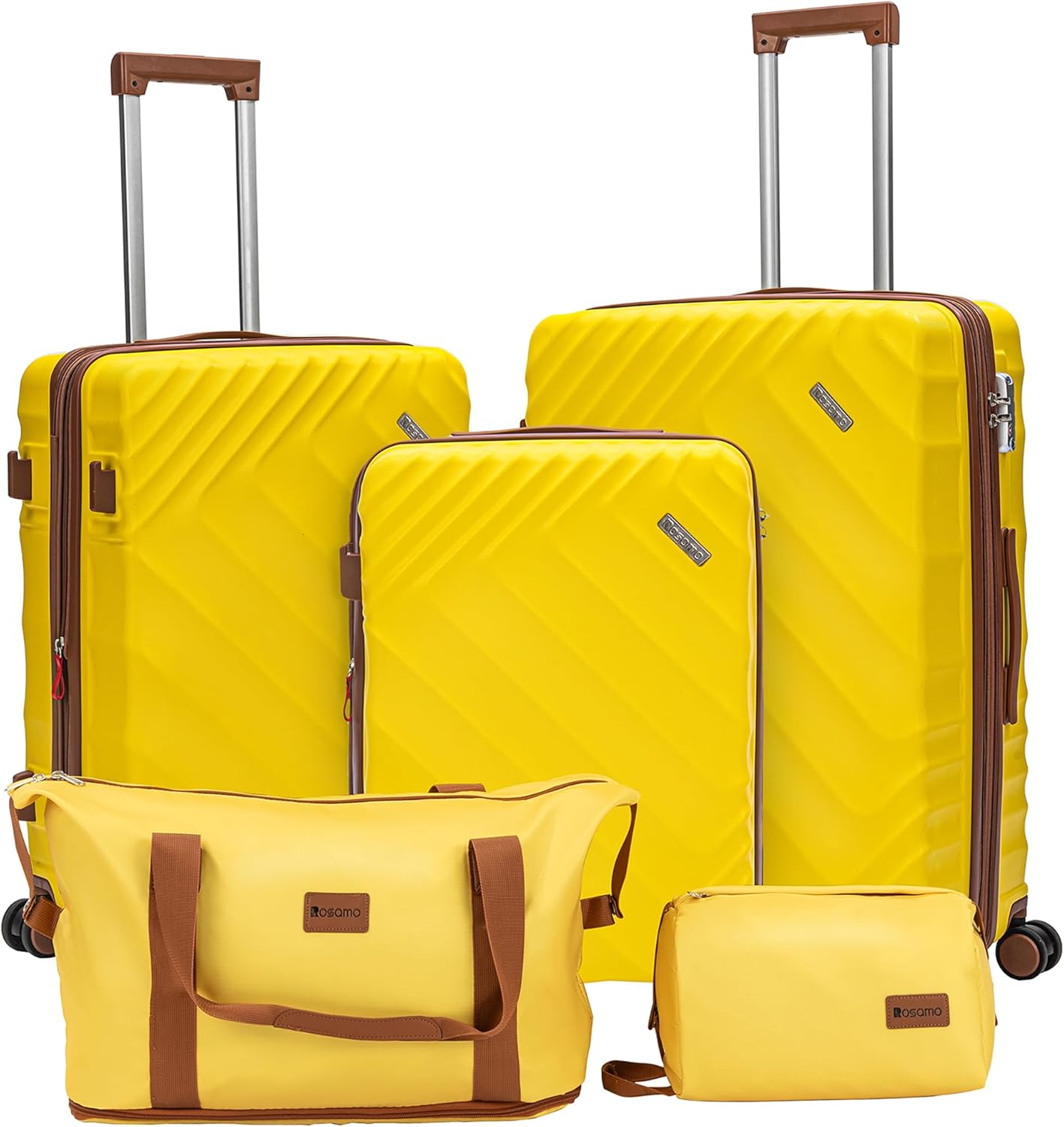 5 Piece Expandable Luggage Set with Spinner Wheels and TSA Lock