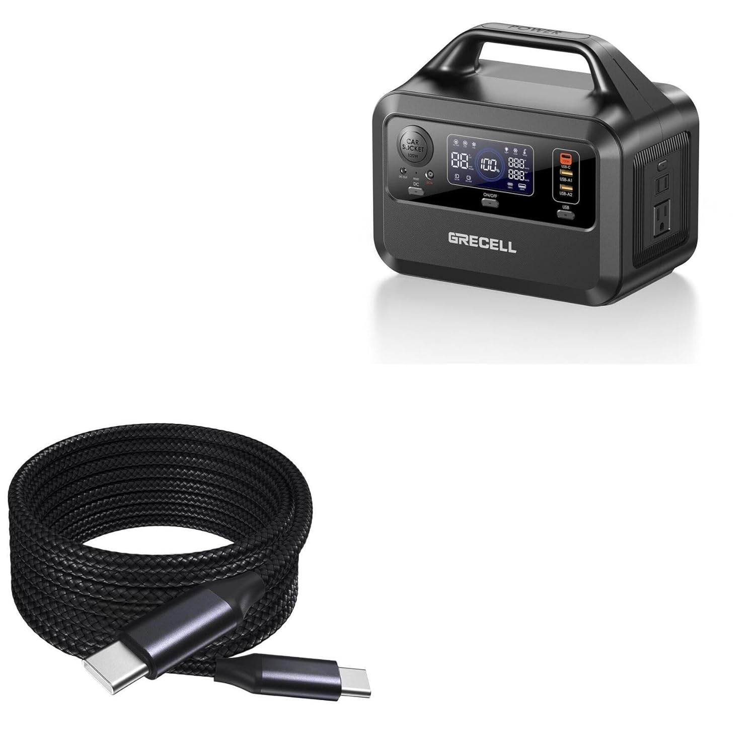 10ft Long Type C Fast Charge Cable - Jet Black
