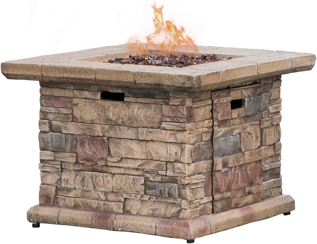Cozy 32 Propane Fire Pit Table, 50,000 BTU Stainless Steel Burner
