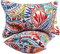 Outdoor Lumbar Pillows 12x20 in Set of 2 - Weather Resistant Inserts
