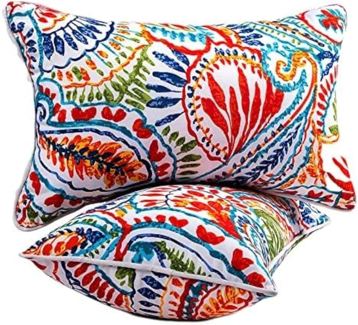 Outdoor Lumbar Pillows Set of 2 for Patio Furniture 12x20 in