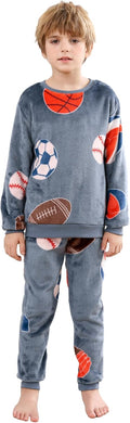 Boys Fleece Pajamas Set for Kids 7-16 Years, Soft Cozy Style