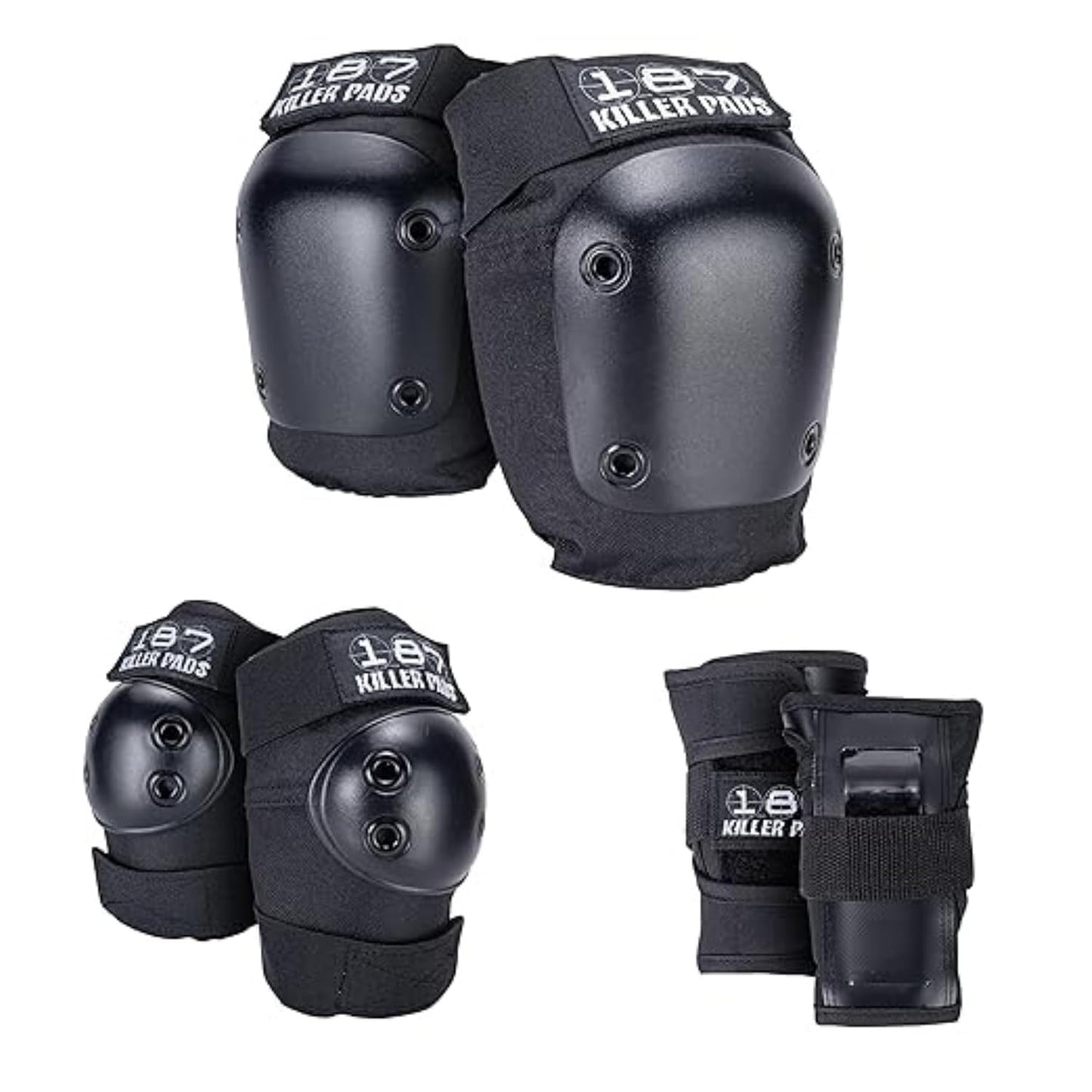 187 Killer Pads Six Pack Set for Skateboarding and Roller Skating