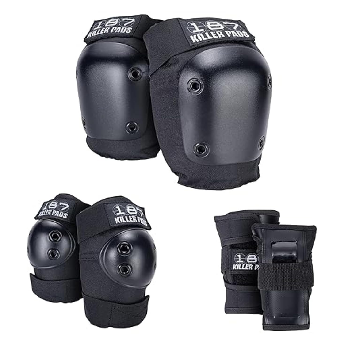 187 Killer Pads Six Pack Set for Skateboarding and Roller Skating