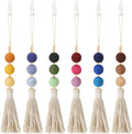 Felt Ball Car Diffuser 6-Pack - Colorful Tassel Vent Clips