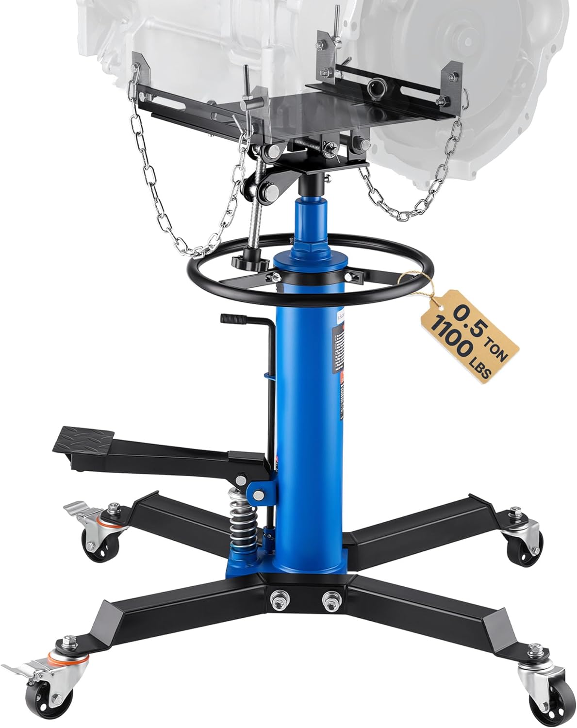VEVOR Transmission Jack with 1100 lbs Capacity for Easy Lifting